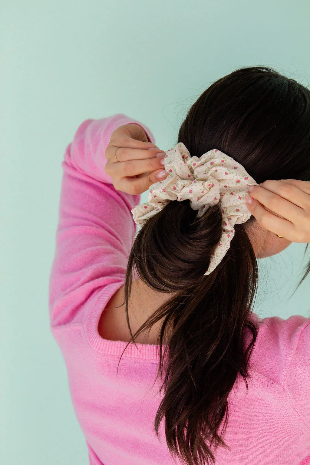 April Flowers Jumbo Scrunchie - Image 2