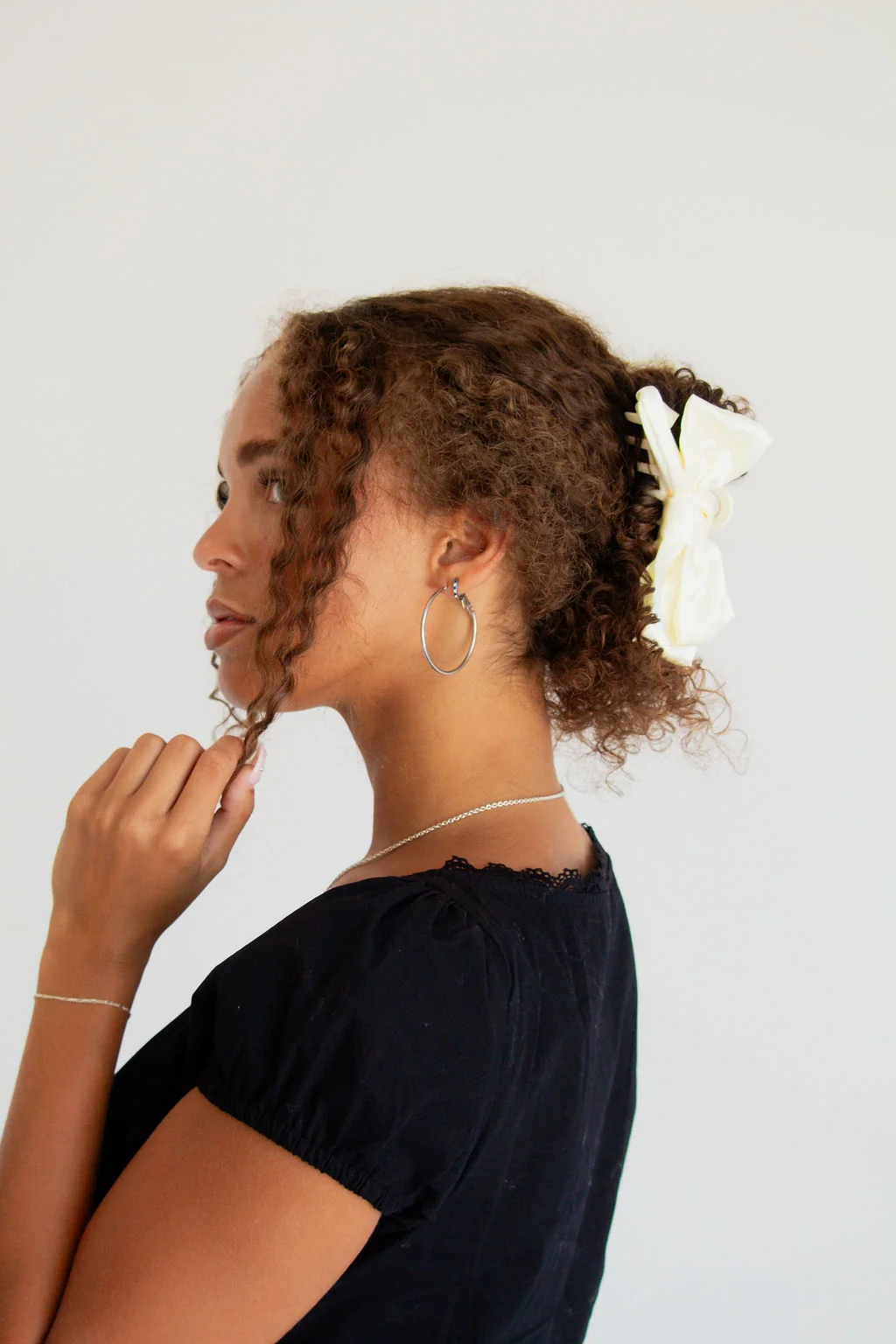 Bailey Satin Bow Claw Clip - Image 10