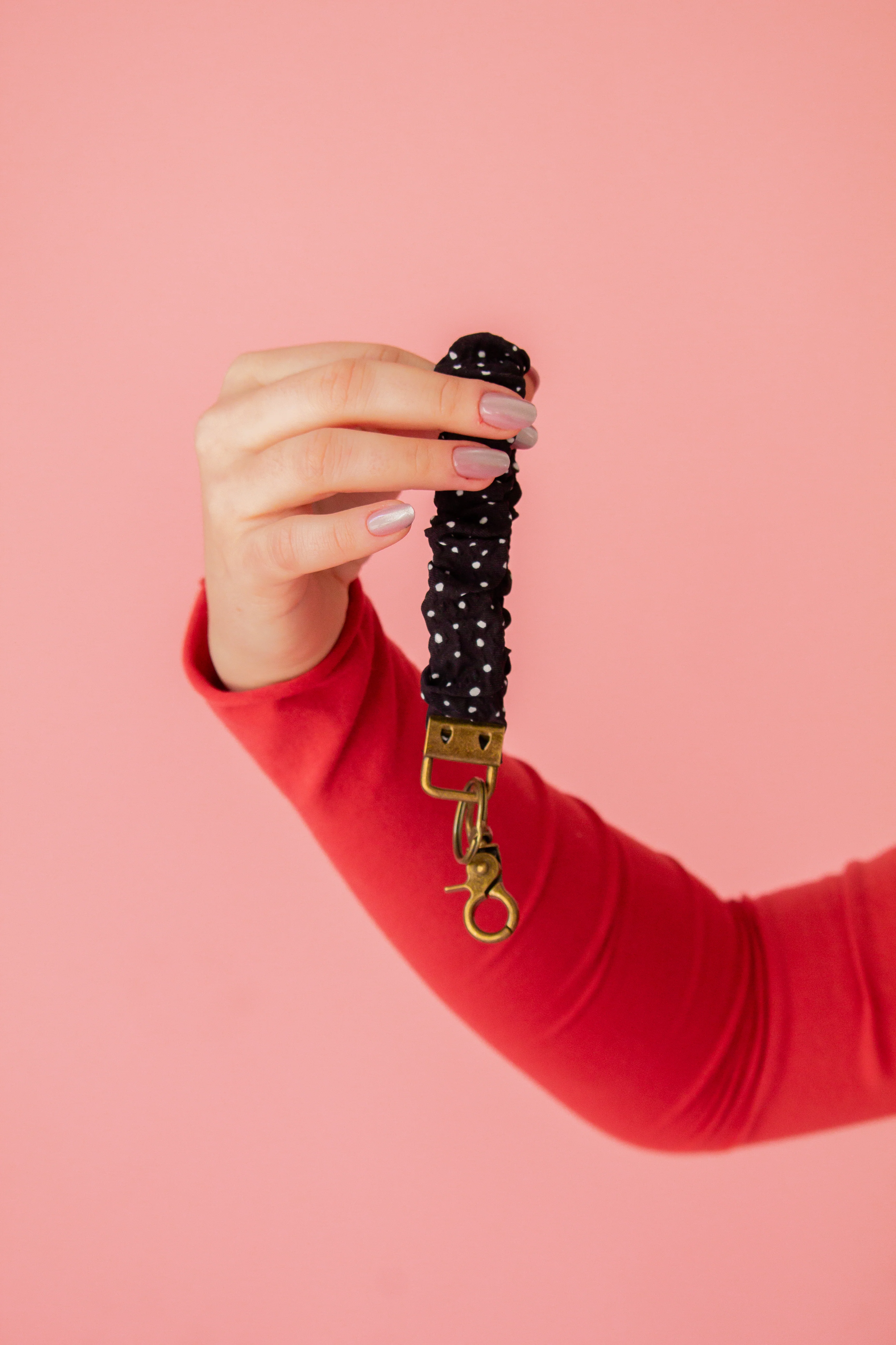 Black Polka Dot Keychain - Image 2