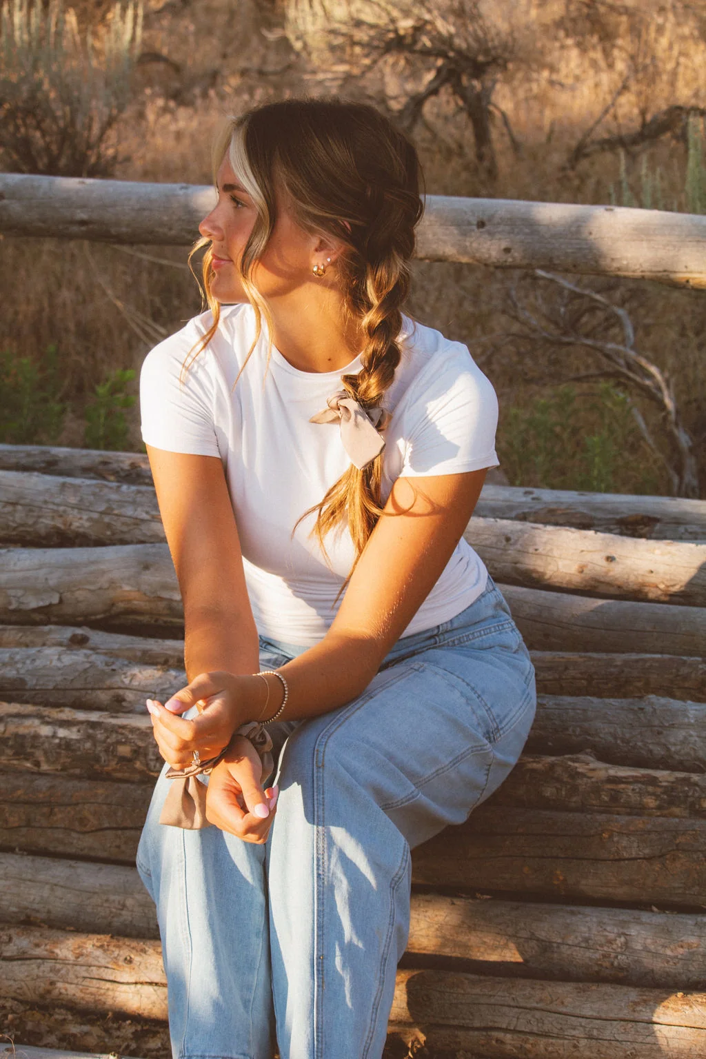 Chestnut Bow Scrunchie - Image 5