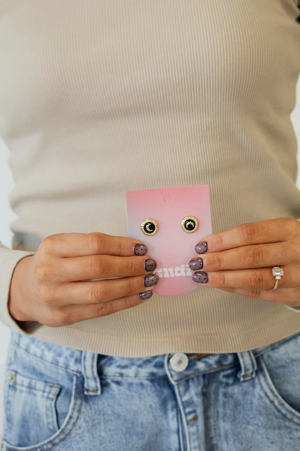 Crescent Moon Studs - Image 2