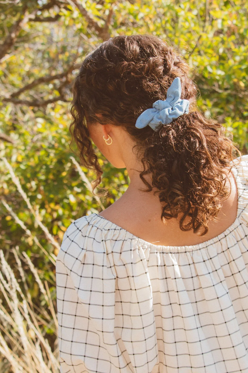 Denim Bow Scrunchie - Image 5