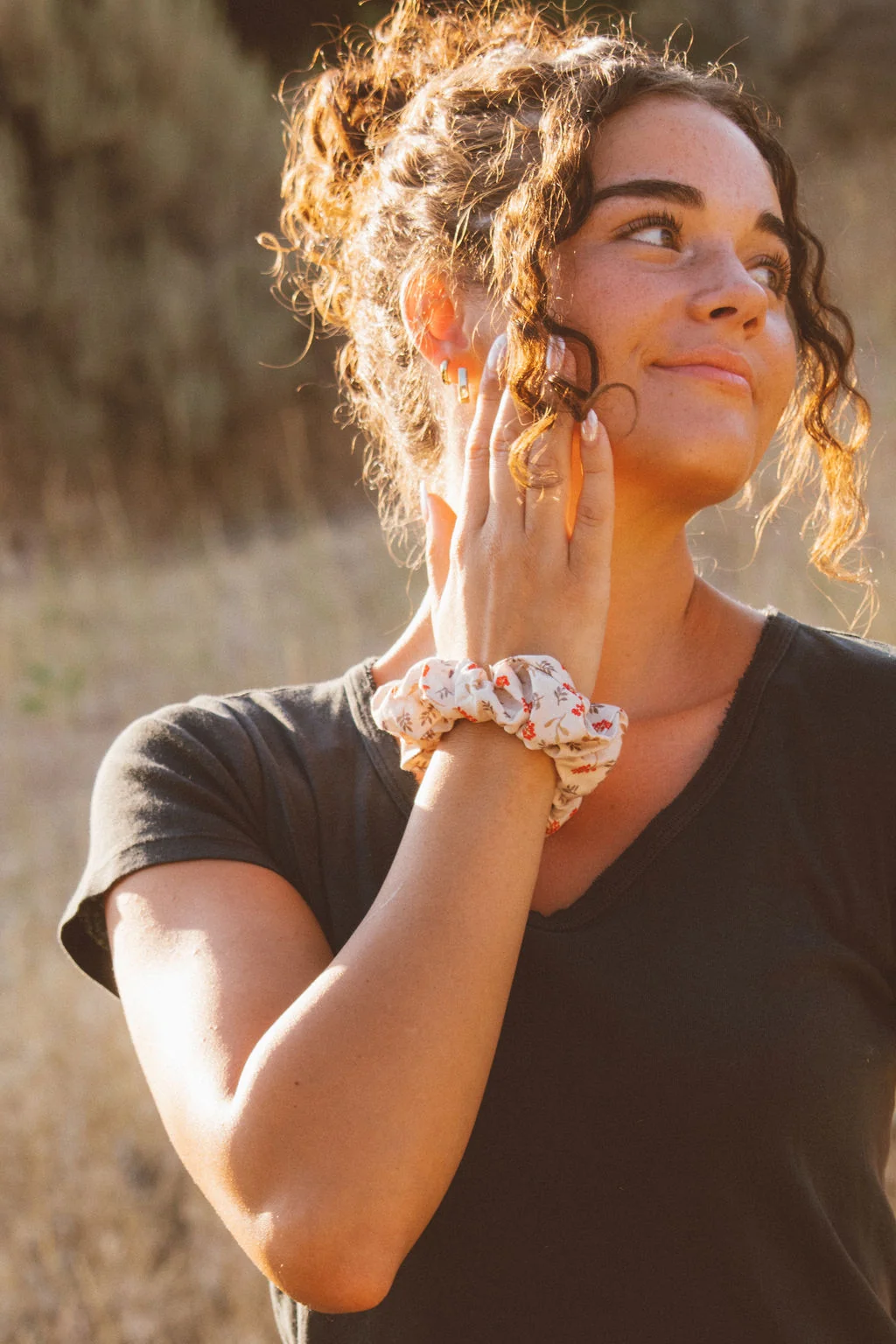 Fall Floral Oversized Scrunchie - Image 4