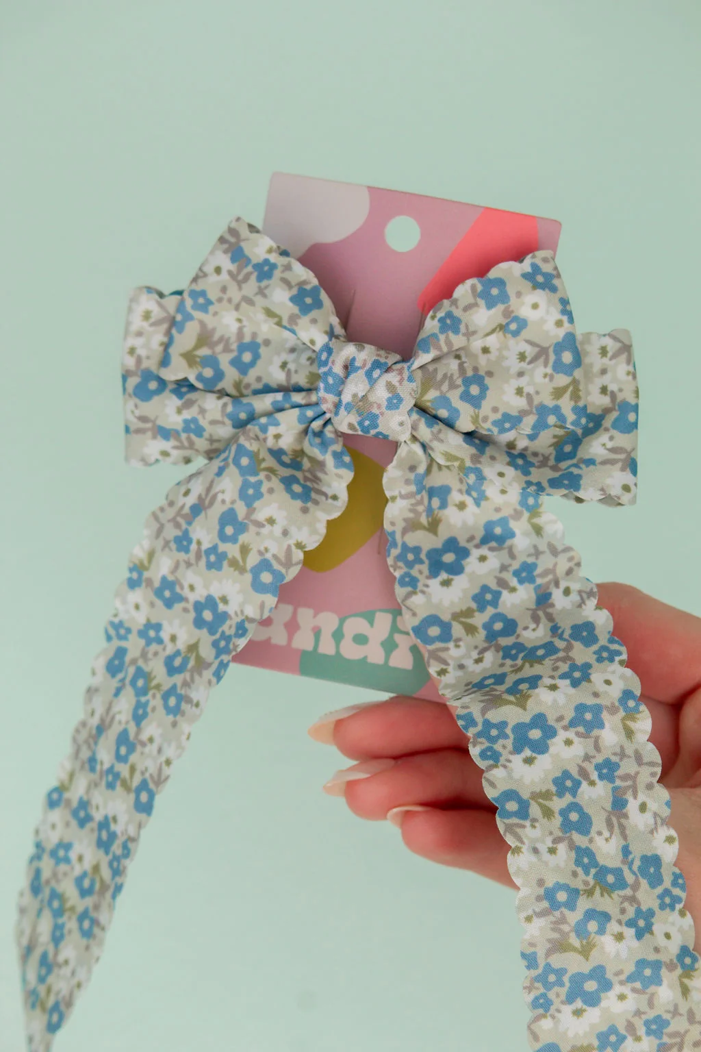 Forget Me Not Bow Barrette - Image 2