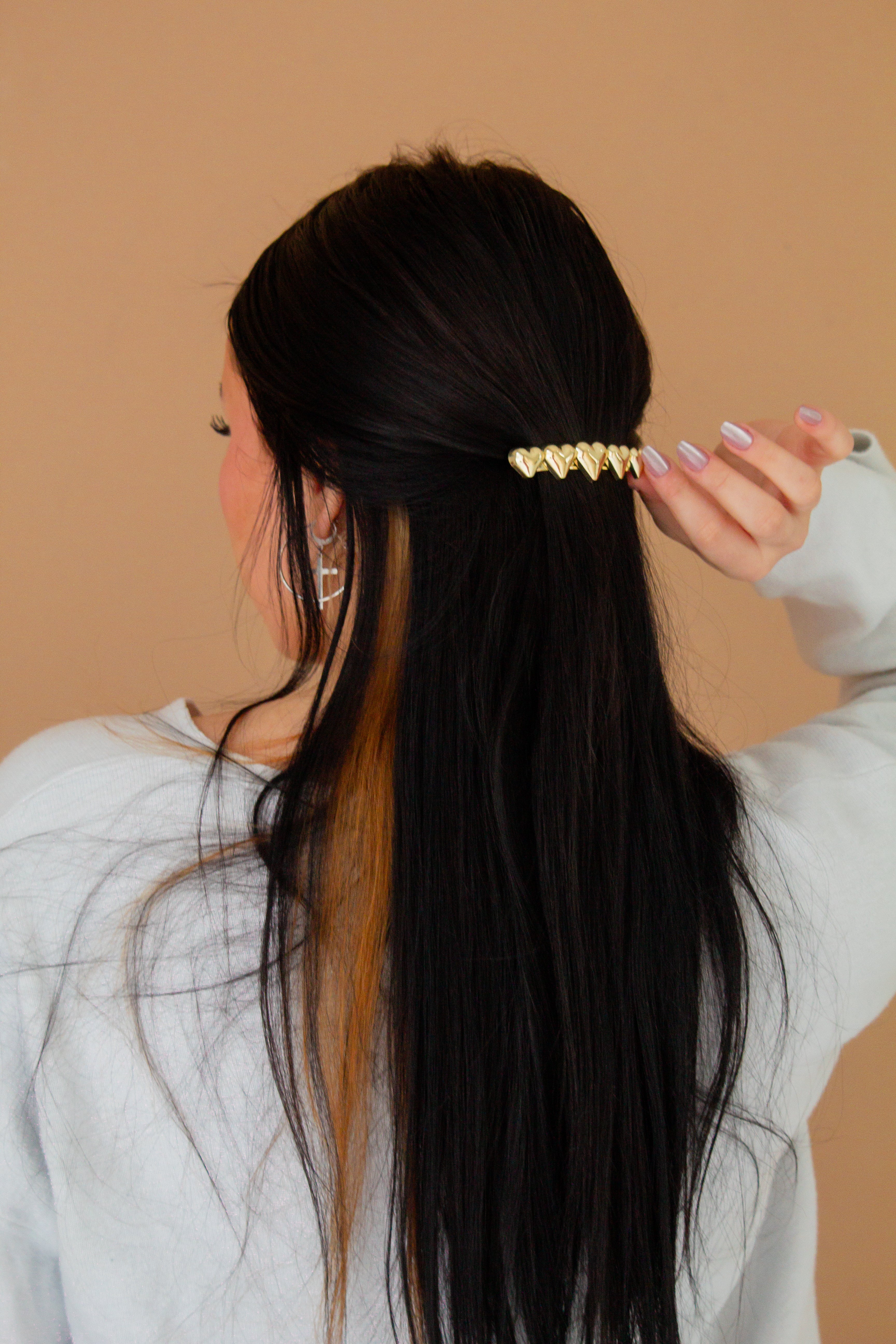 Gold Heart Barrette - Image 3