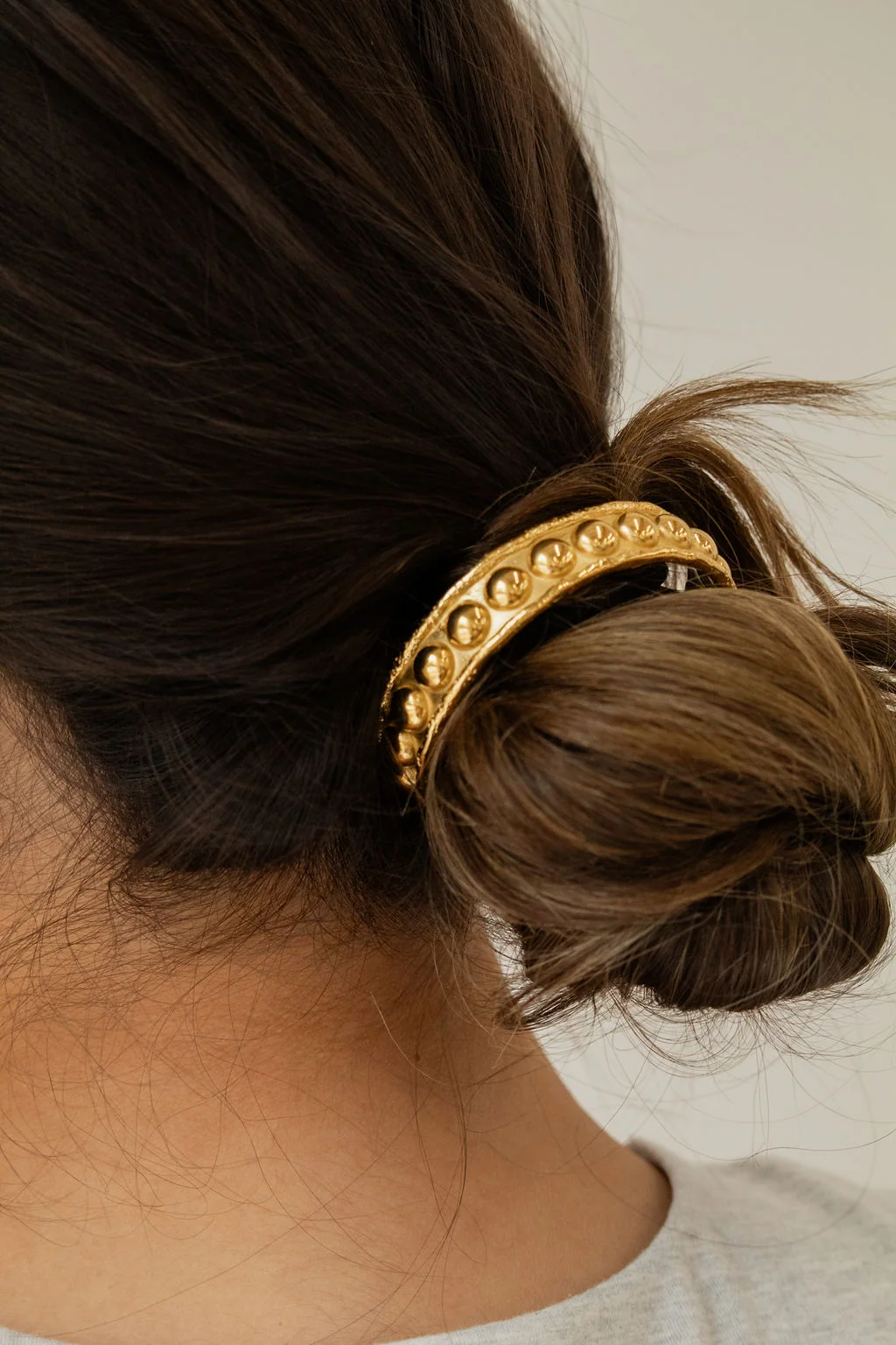Gold Studded Bun Cuff
