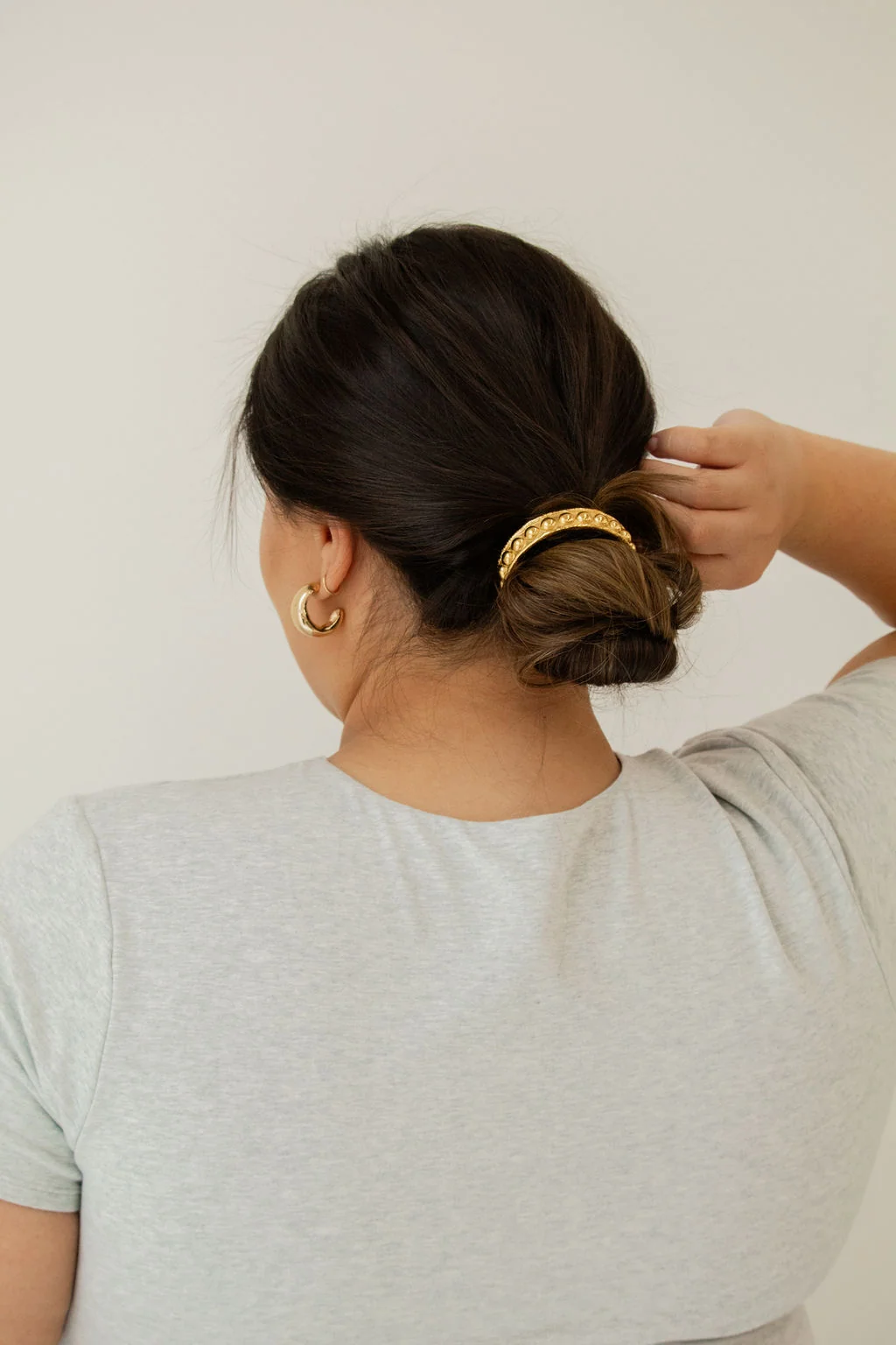 Gold Studded Bun Cuff - Image 4