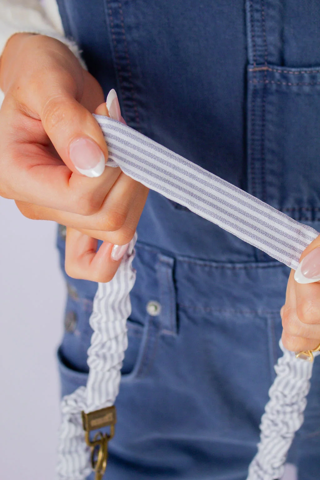 Gray Striped Lanyard - Image 2