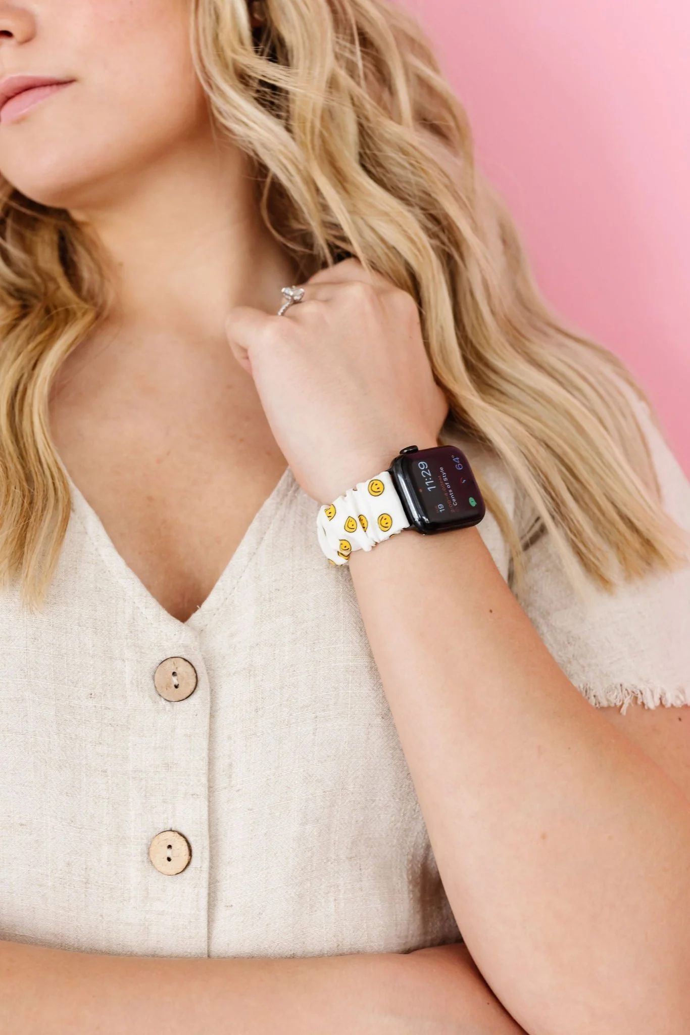 Happy Daze Scrunchie Band Compatible with Apple Watch - Image 3