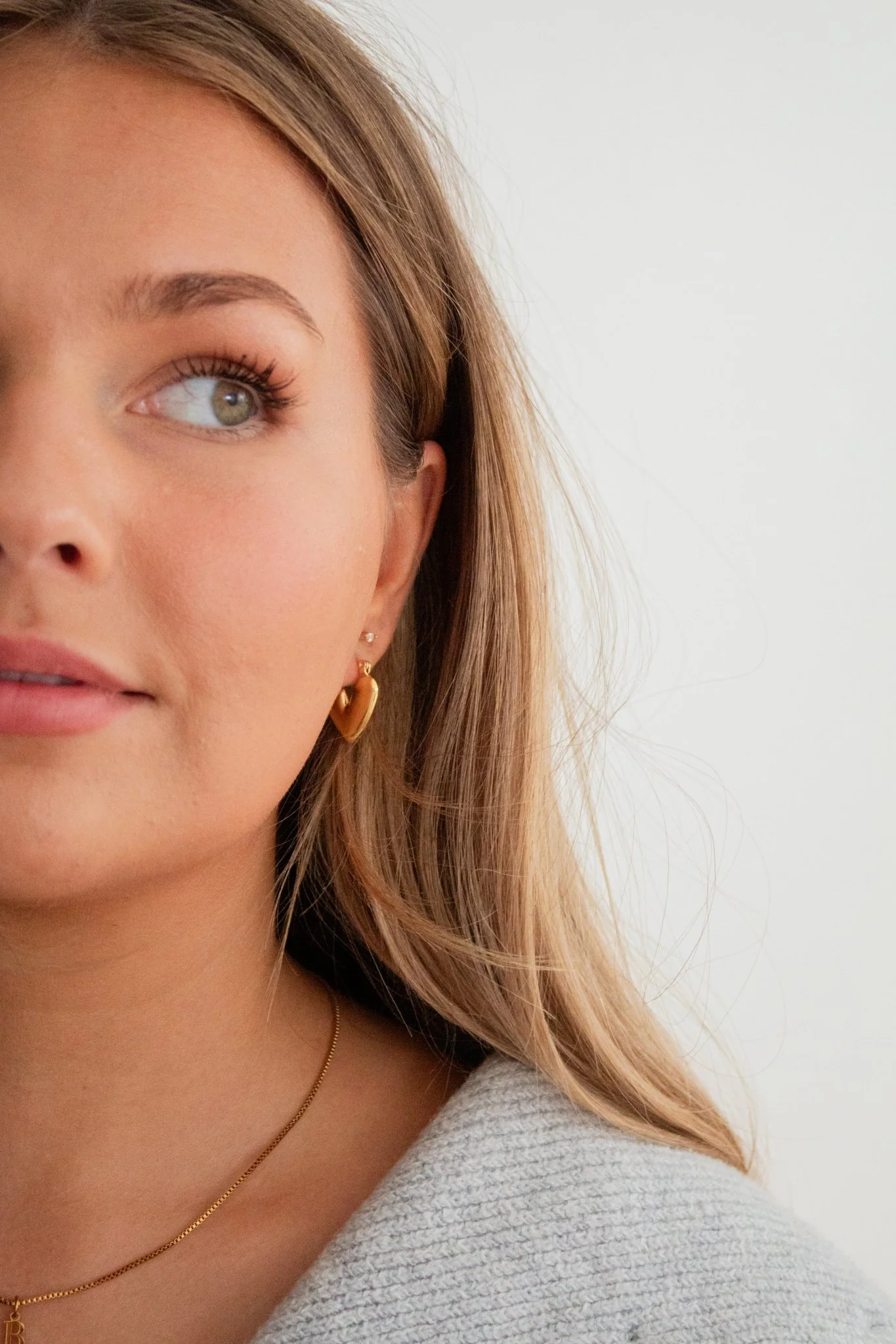 Heart Hoop Earrings - Image 2
