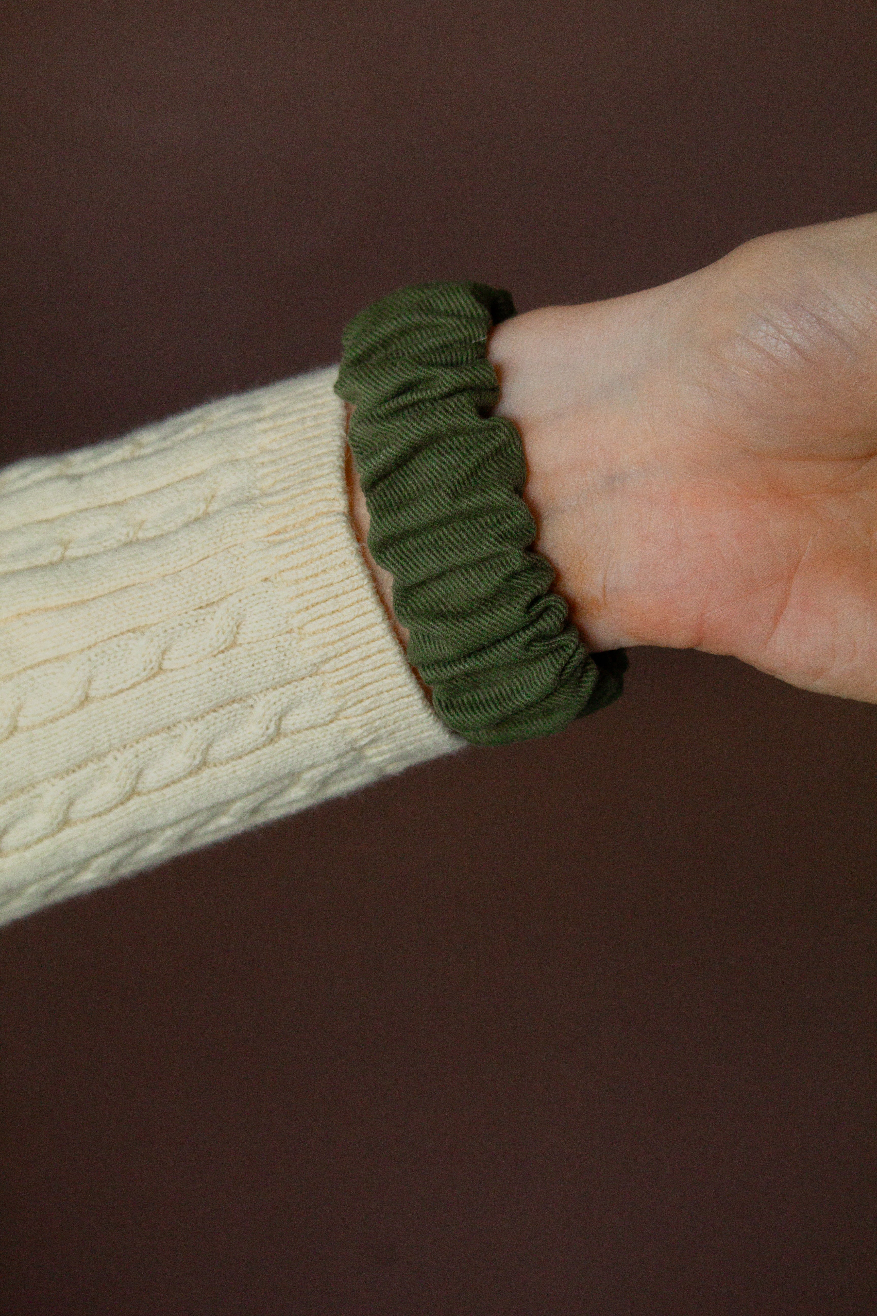 Hunter Green Scrunchie Watch Band - Image 3