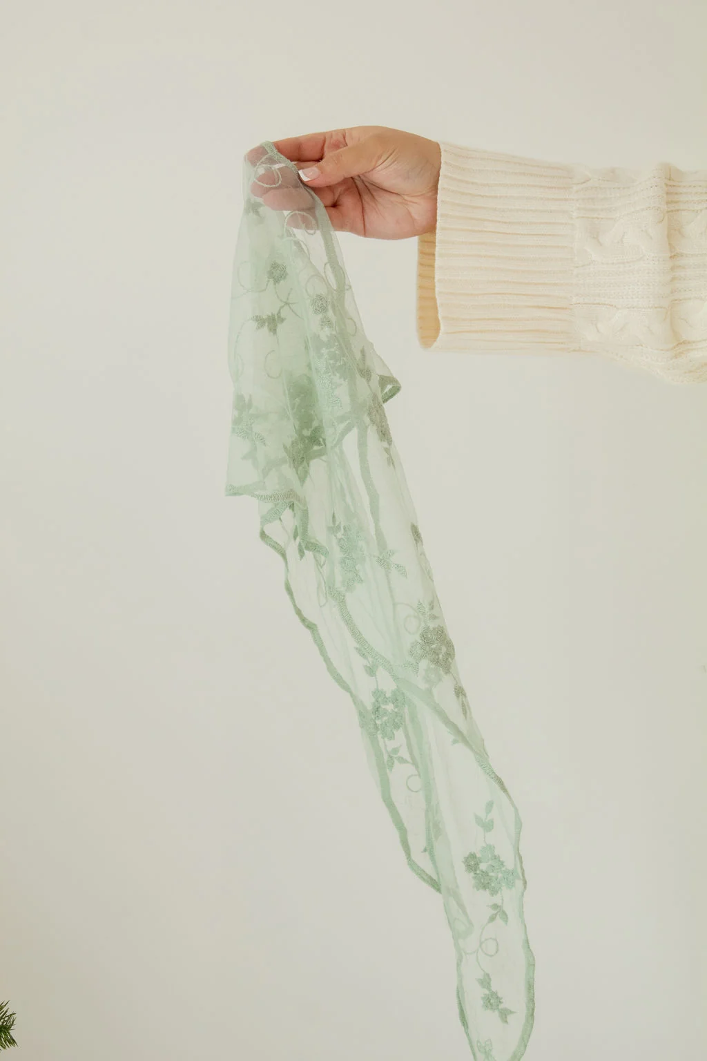Jade Lace Hair Scarf - Image 4
