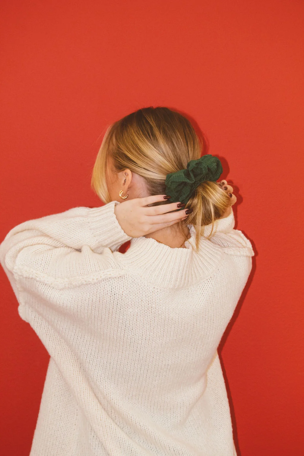 Jumbo Forest Green Scrunchie - Image 4