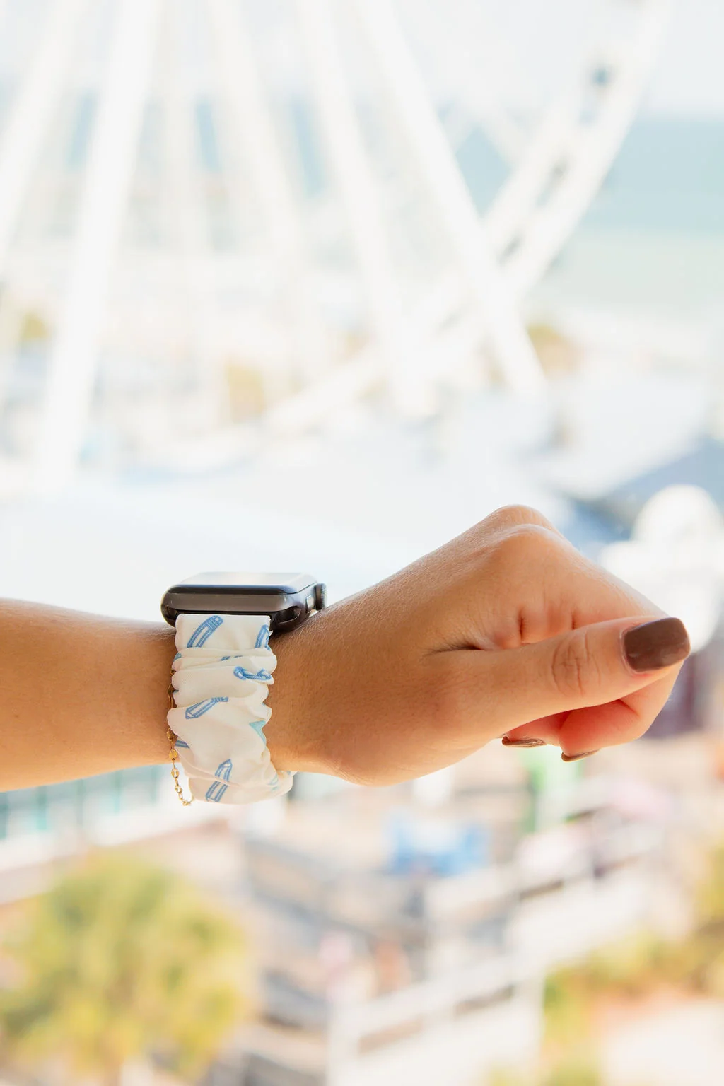 Blue Make Your Mark Scrunchie Watch Band - Image 3