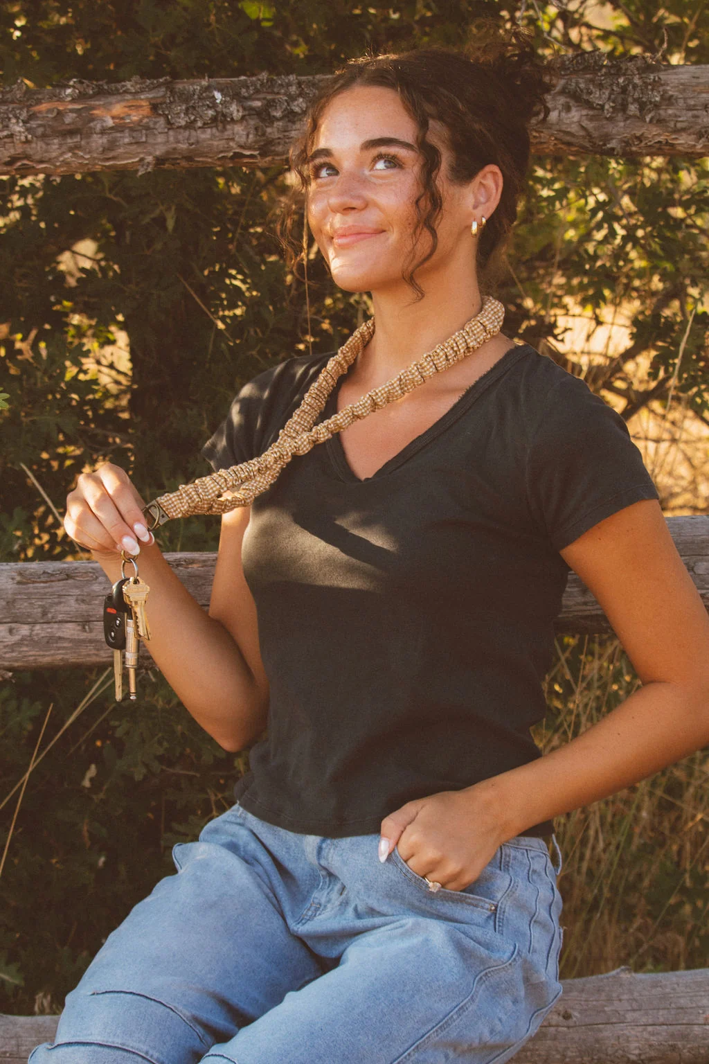 Mustard Gingham Lanyard - Image 2
