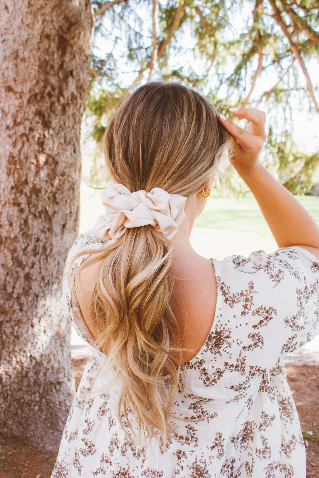 Oat Milk Jumbo Scrunchie - Image 3