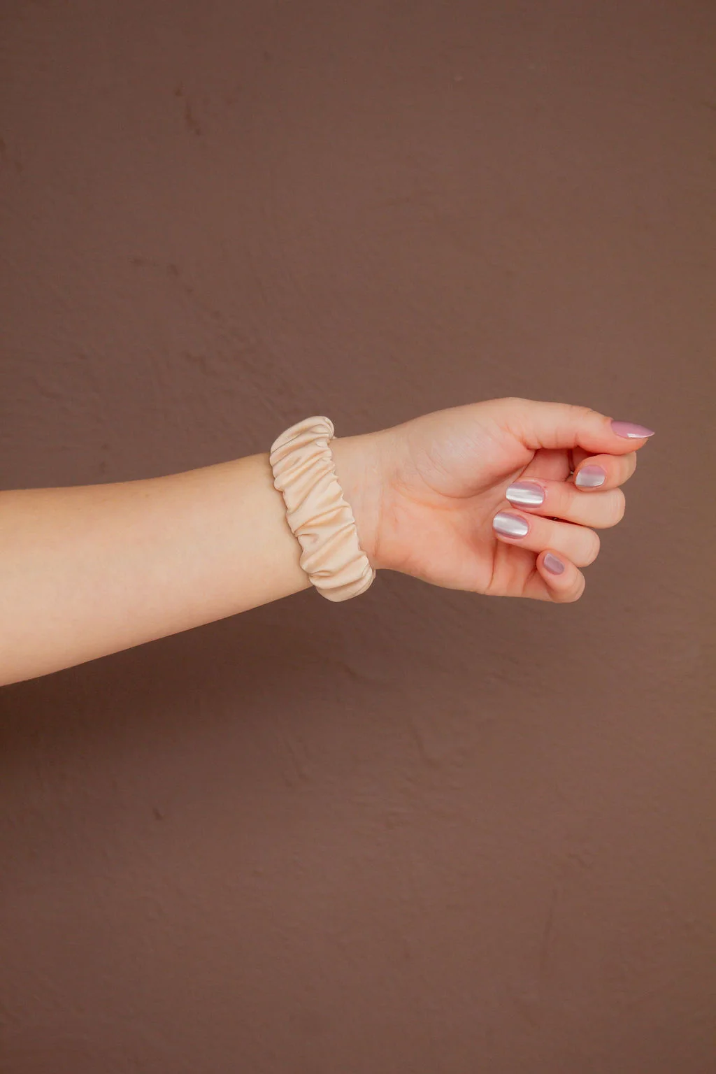 Oat Milk Luxe Scrunchie Band Compatible with Apple Watch - Image 4