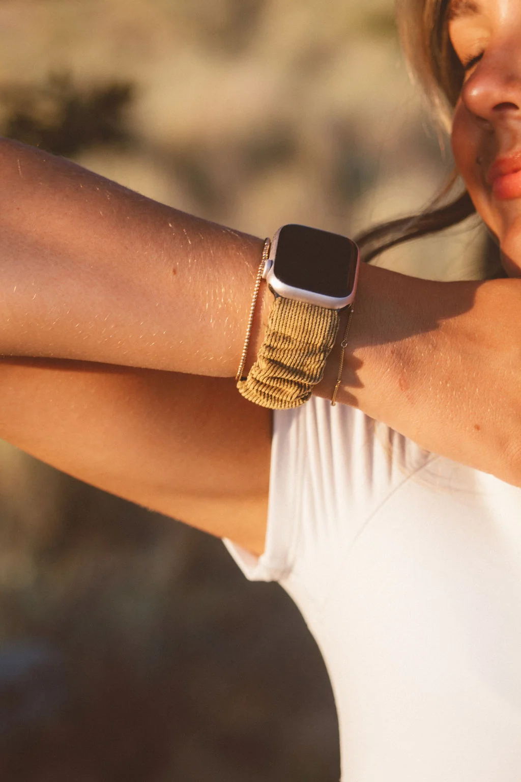 Olive Corduroy Watch Band - Image 5