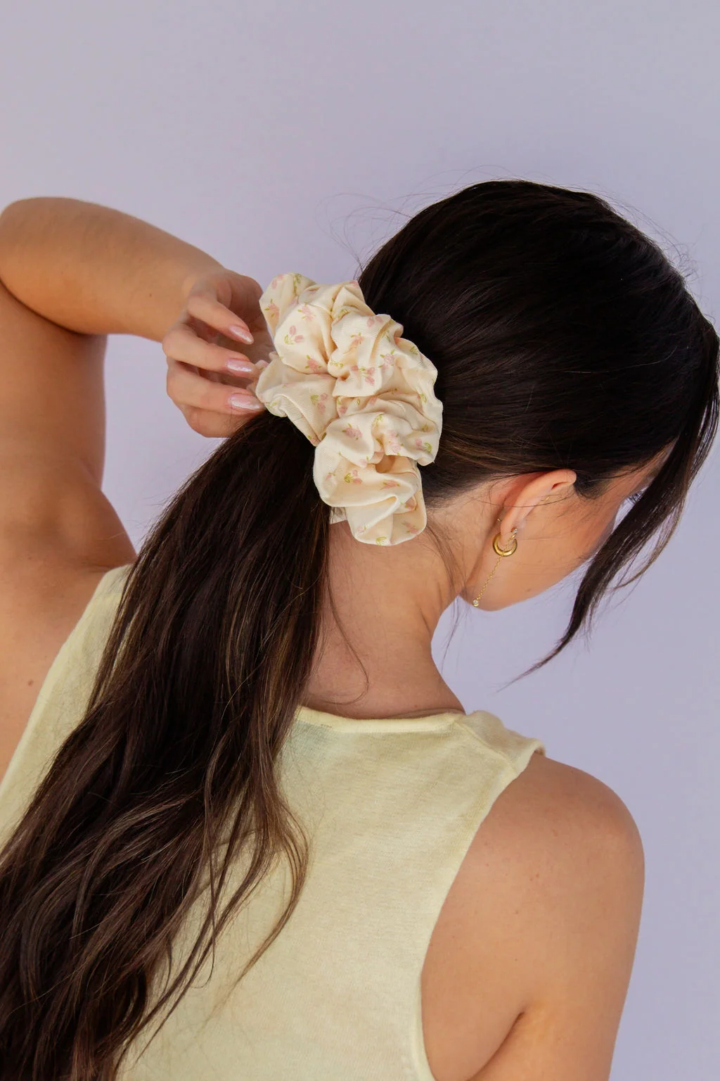 Pink Tulip Jumbo Scrunchie - Image 2