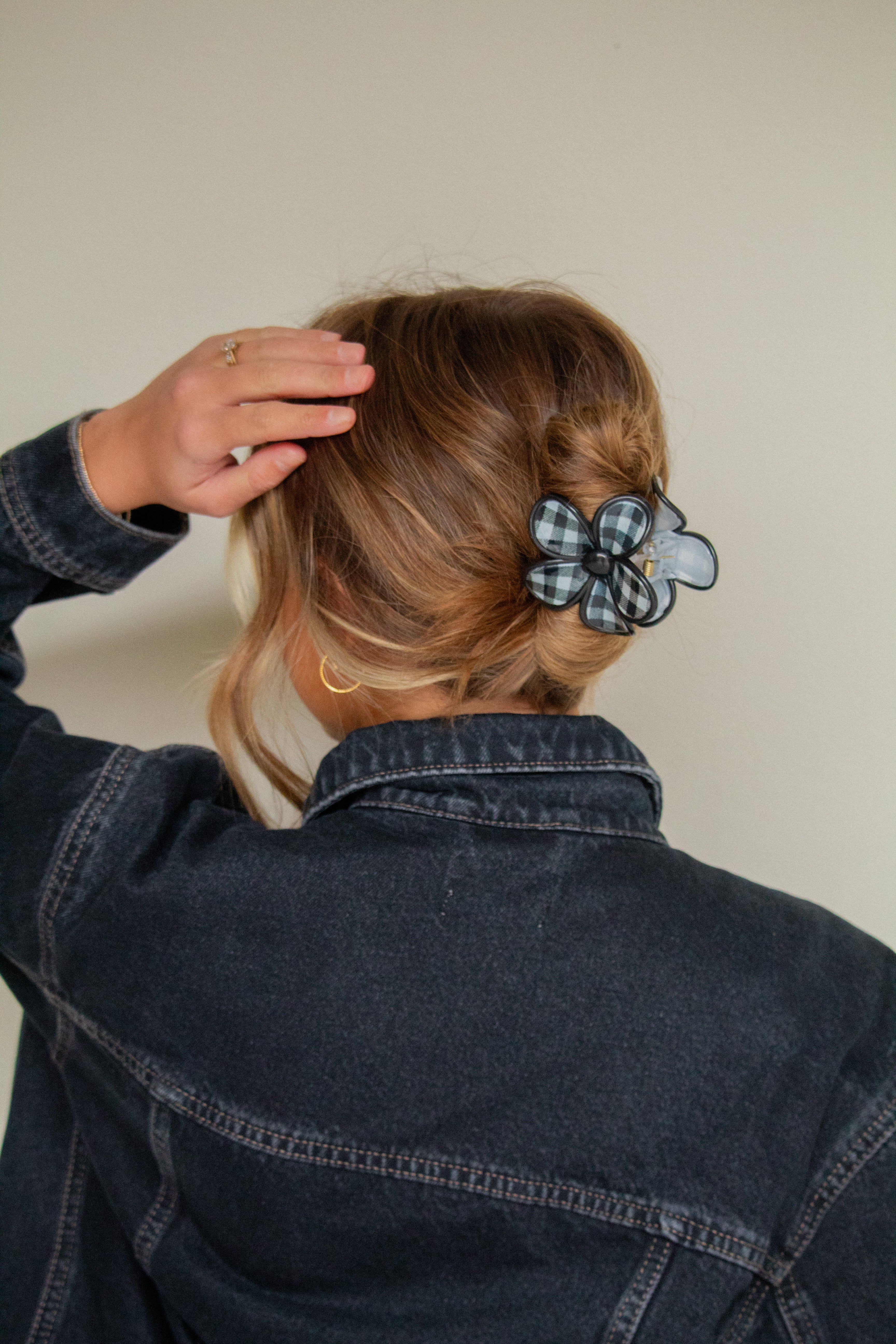 Plaid Flower Claw Clip - Image 4