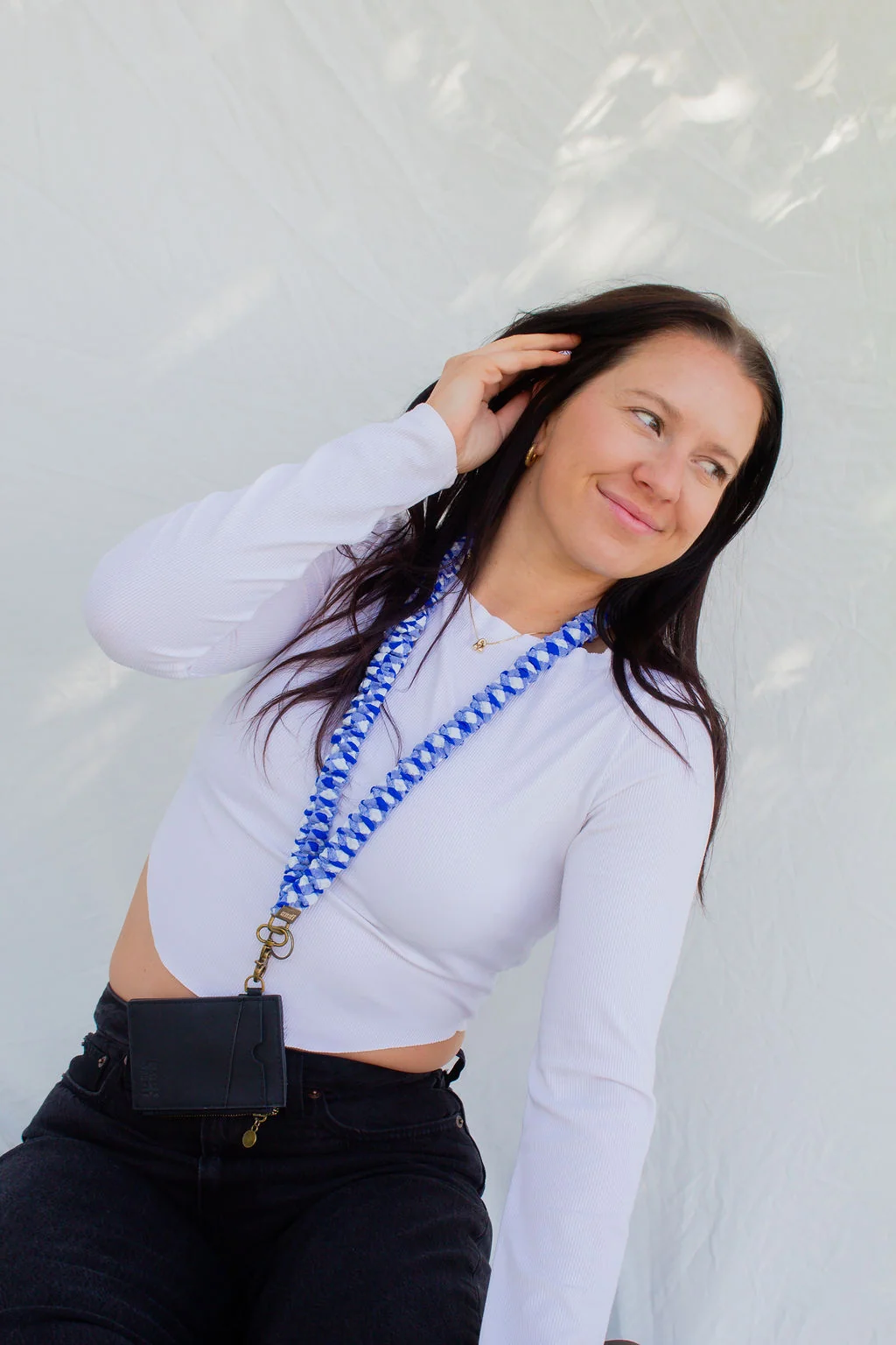 Royal Blue Checkered Lanyard - Image 3
