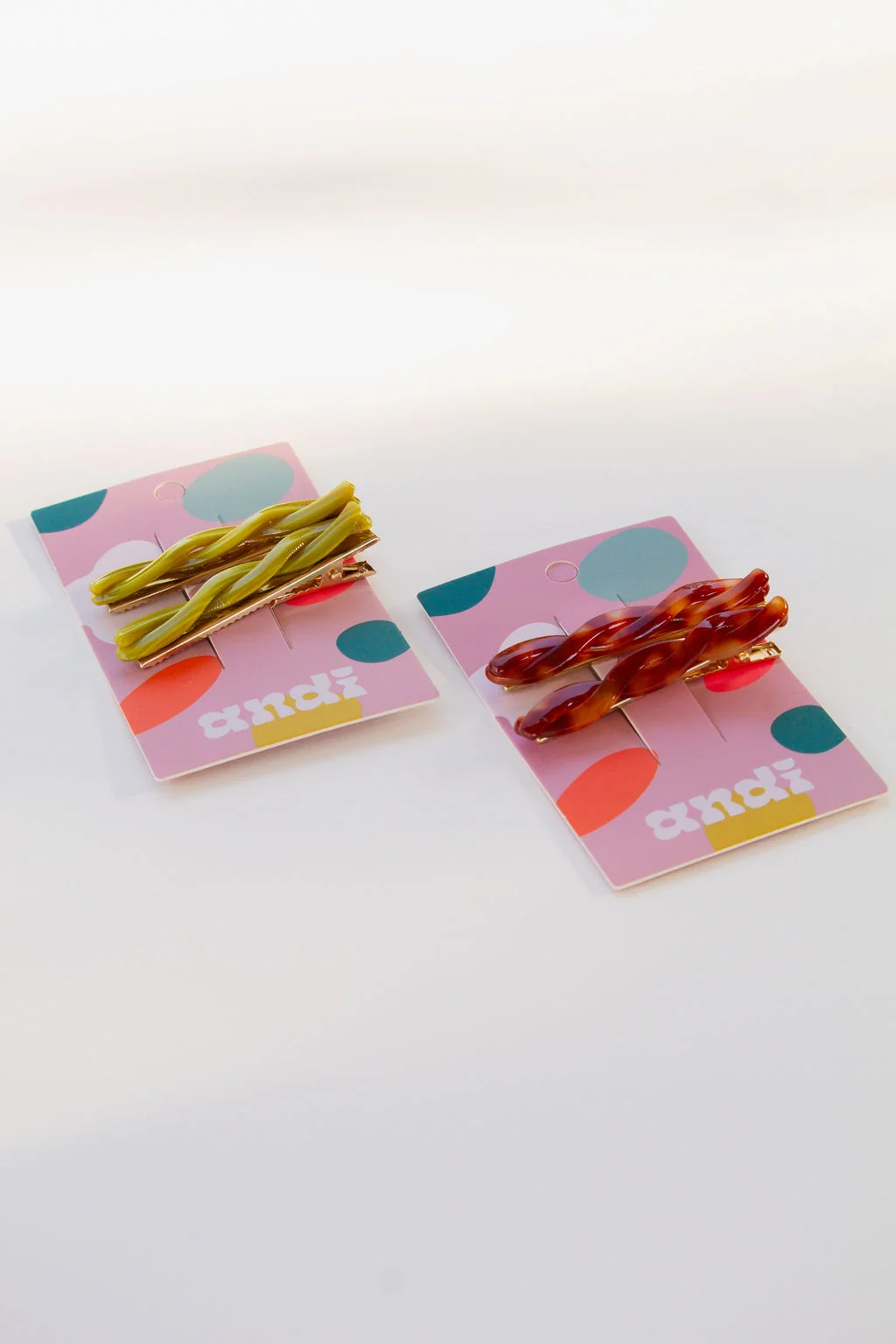 Twisted Acetate Alligator Clips 2-pack