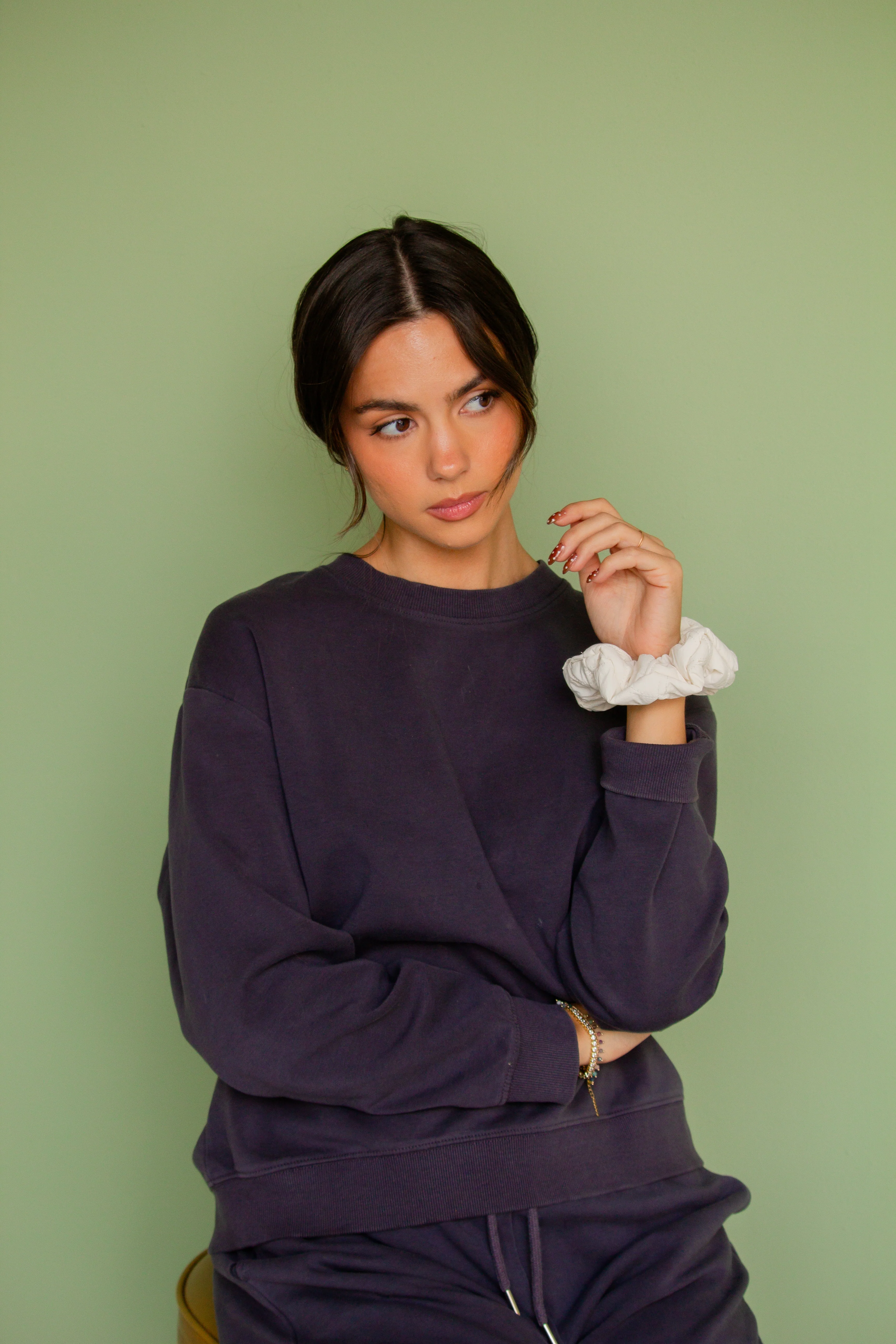 White Puffer Oversized Scrunchie - Image 6